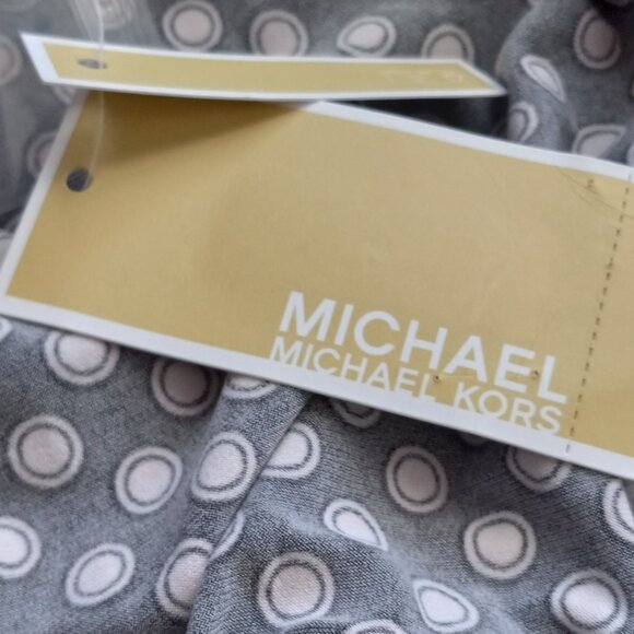 Nwt $125 MICHAEL Michael Kors Twisted Halter Neck Polka Dot Dress Sz L - Picture 8 of 9